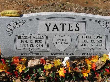 YATES, BENSON ALLEN - Garland County, Arkansas | BENSON ALLEN YATES - Arkansas Gravestone Photos
