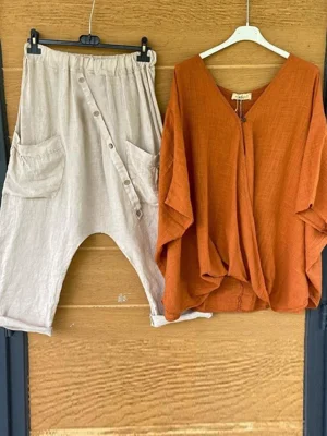 Summer Simple Color Loose Short Sleeve Suit