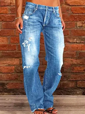 Casual Ripped Loose Jeans