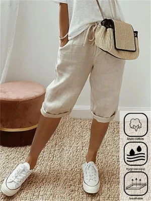 Khaki Casual Short Pants