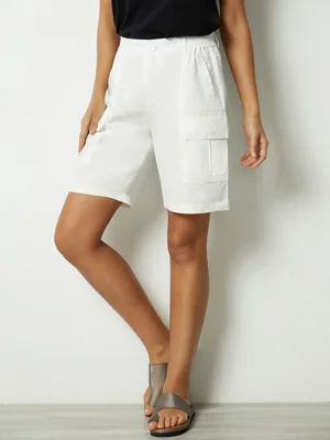 Solid Pockets Summer Casual Shorts