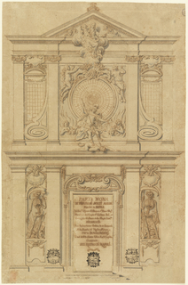 Drawing, Title Page, Part 9, from an Album of Drawings belonging to Don Gaspero Méndez de Haro y Guzman