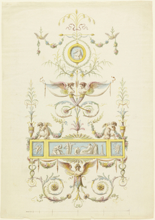 Drawing, Design for a painted panel