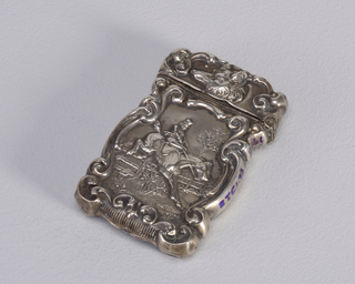 Hunting Scene with Female Equestrian Matchsafe