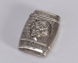 Woman in Barrel Smoking Matchsafe