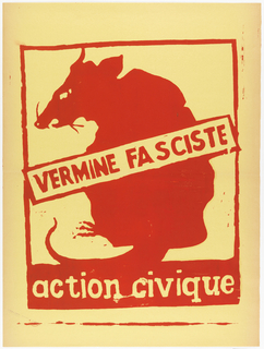Poster, Vermine Fasciste, Action Civique [Fascist Vermin, Civil Action]