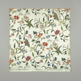 Textile, Painted Silk