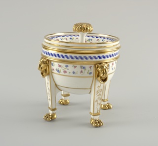 Ice Cream Cooler (Seau à Glace; One of a Pair) Cooler With Lining And Cover