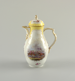 Coffeepot with Battle Scenes (Bataillen-Malerei) Coffeepot