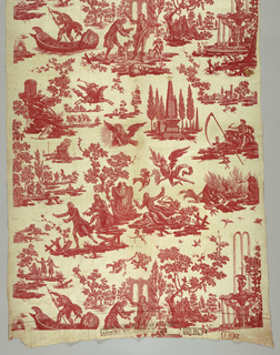 Textile With Chef De Piece, Le Triomphe de Voltaire