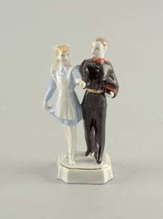 Girl and Cadet Dancing Figure