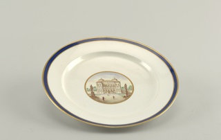Plate Depicting the Villa Borghese, from a "Topographical" Dinner or Dessert Service ("A Vedute") Plate
