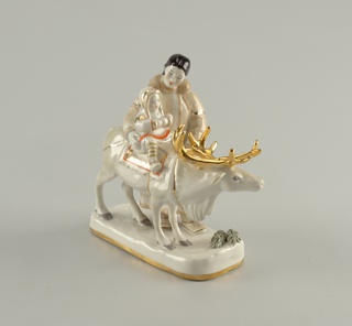 Yakut Mother and Child with Reindeer Figure