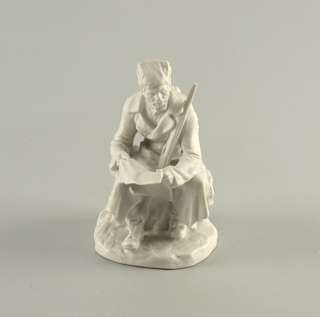 Soldier Seated with Rifle Figure