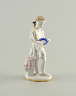 Girl Washing Dishes Figure