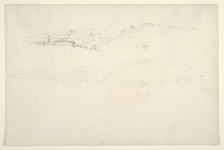 Drawing, Distant Views of a Wooded Hill, Catskill, New York