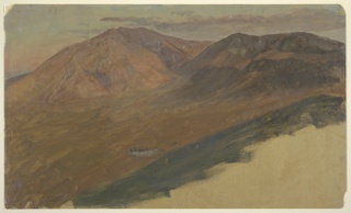 Drawing, Mt. Katahdin from Turner Mountain, Maine