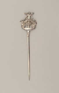 Skewer with Winged Putto and Swan Terminal Skewer