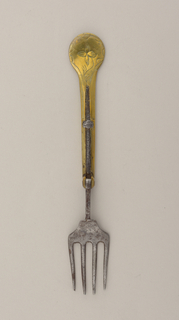 Folding Fork with Brass Handle Fork