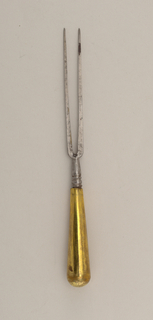 Two-tined Fork with Brass Handle Fork