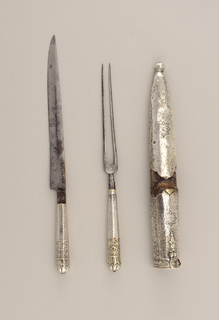 Fork with Ornate Silver Handle (Part of Traveling Cutlery Set) Fork