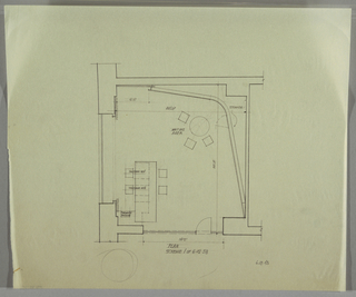 Drawing, Plan and scheme for office space