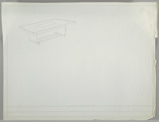 Drawing, Design for Dining Table with Glass Insert