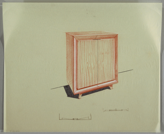 Drawing, Cabinet with 2 doors