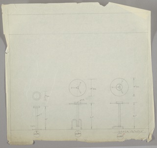 Drawing, Designs for Three Metal Tables