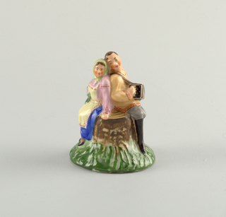 Accordion Player and Peasant Woman Figure