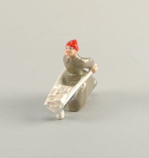 Man with Wheelbarrow Figure