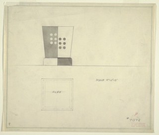Drawing, Design for Wastebasket or Table Lamp