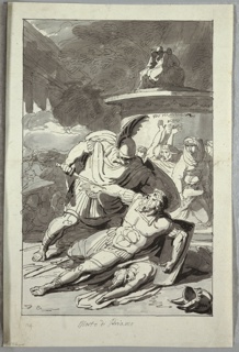 Drawing, The Death of Priamus