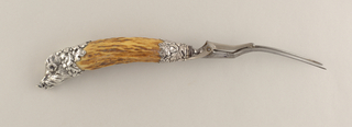 Carving Fork with Antler Handle and Boar's Head Terminal Fork