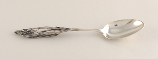 Dessert Spoon with Leaf and Spiderweb Spoon