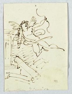 Drawing, Cupid in Flight