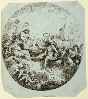 Drawing, The Apothesis of Hercules, Palazzo Gessi, Faenza