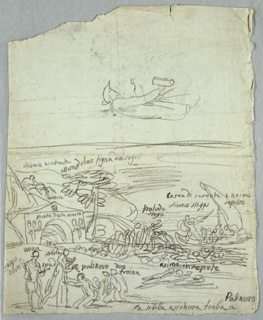 Drawing, Sketches for a Classical Scene