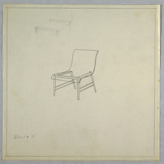 Drawing, Chair #X