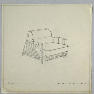 Drawing, Wing Back Chair