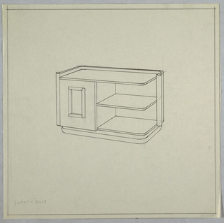 Drawing, Shelf with Door