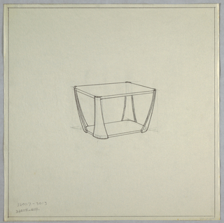 Drawing, Table with Shelf