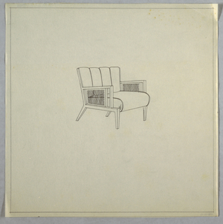 Drawing, Chair - 4 vertical Back