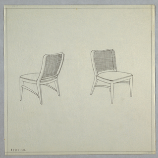 Drawing, 2 Chairs