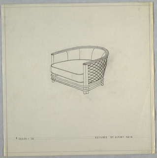 Drawing, Circular Back Chair