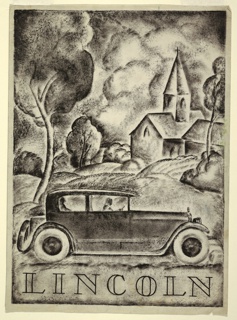 Drawing, Design for Advertisement: Lincoln