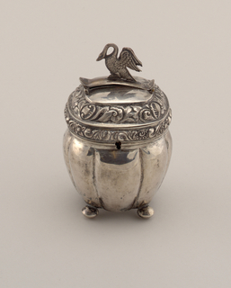 Coin Bank with Swan Finial Bank