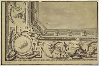 Drawing, Design for Cornice of Oblong Ceiling