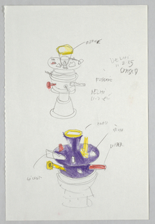Drawing, Designs for Hot Water Pots or Fondue Pots