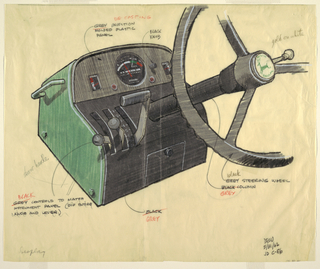 Drawing, Design for a Tractor Instrument Panel